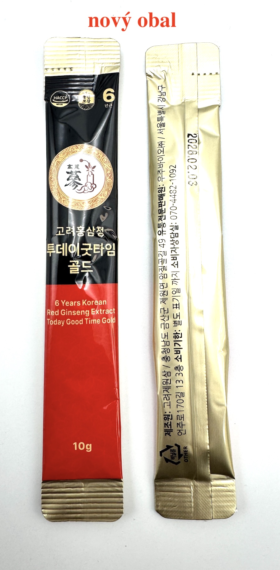 Sticks - Ženšen, korejský, červený, extrakt, tekutý, 70 mg / g, 10 x 10 g, 100 g