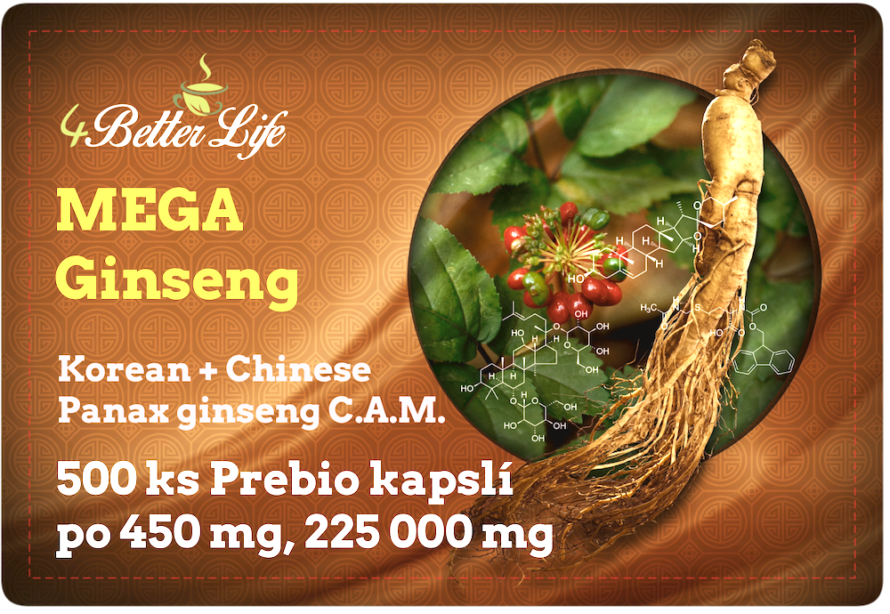 Mega ginseng 225, veganské tobolky 500 ks, 225 g