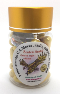 Ženšen, čínský, tobolky, zlaté, 40 ks, 16 g
